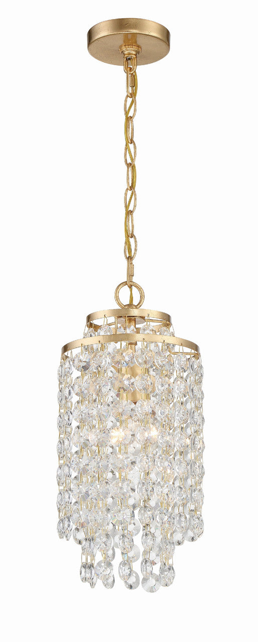 Crystorama Gabrielle 1 Light Antique Gold Mini Chandelier GAB-B7301-GA