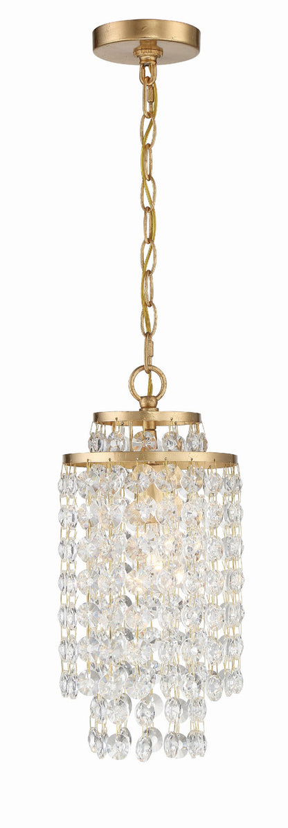 Crystorama Gabrielle 1 Light Antique Gold Mini Chandelier GAB-B7301-GA