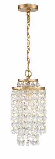 Crystorama Gabrielle 1 Light Antique Gold Mini Chandelier GAB-B7301-GA