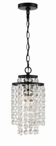 Crystorama Gabrielle 1 Light Matte Black Mini Chandelier GAB-B7301-MK