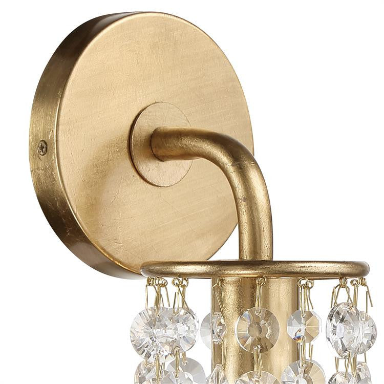 OPEN BOX NEW: Crystorama Gabrielle 1 Light Antique Gold Wall Mount GAB-B7311-GA