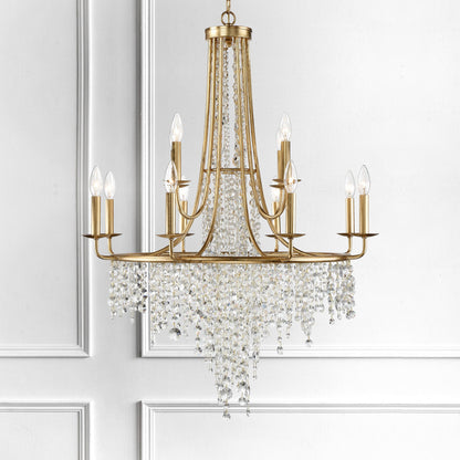 Crystorama Gabrielle 12 Light Antique Gold Chandelier GAB-B7312-GA