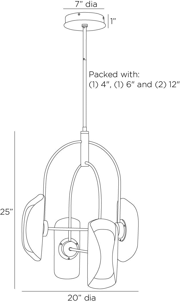 Arteriors Home Roll Chandelier GADSC01