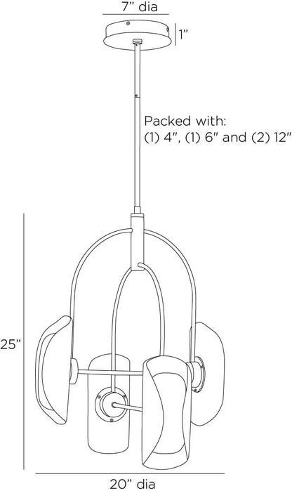 Arteriors Home Roll Chandelier GADSC01