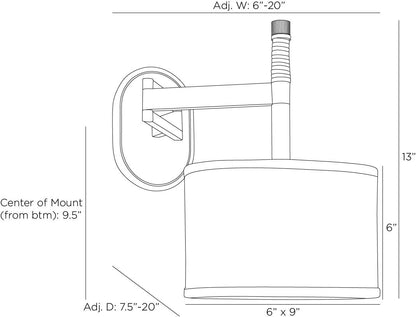 Arteriors Home Stitch Sconce GADWC05