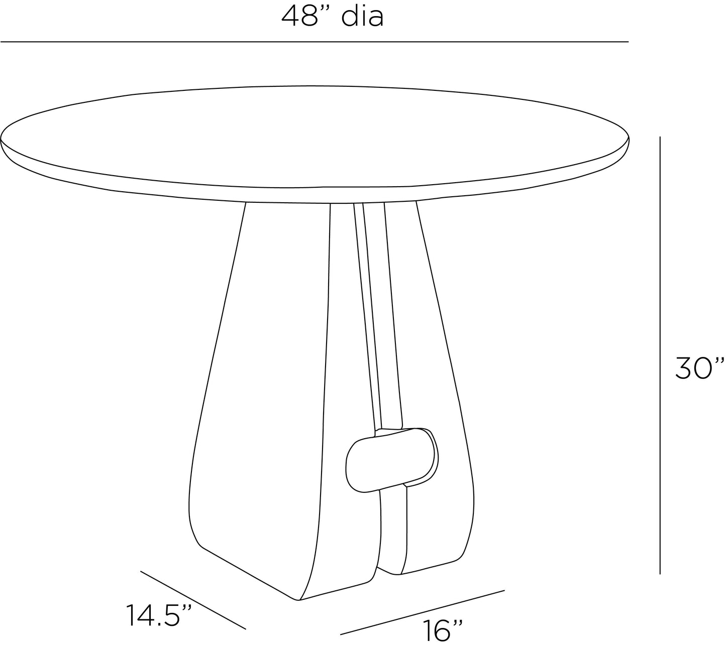 Arteriors Home Melt Dining or Entry Table GAFDI01