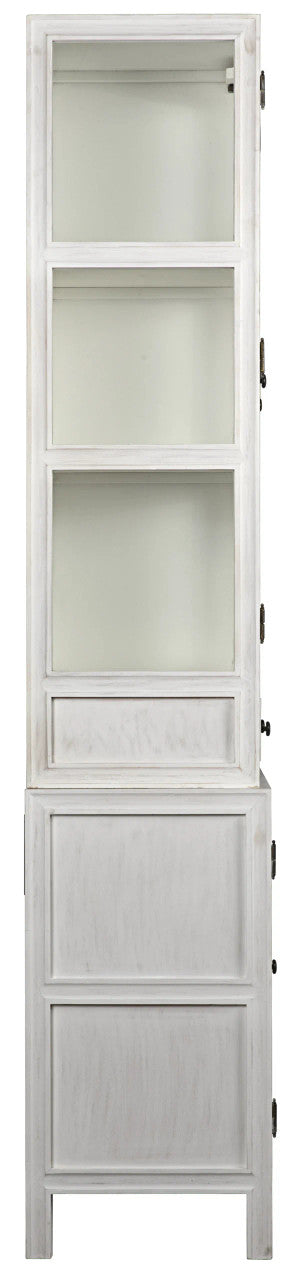 Noir Colonial Hutch in White Wash GARM119WH