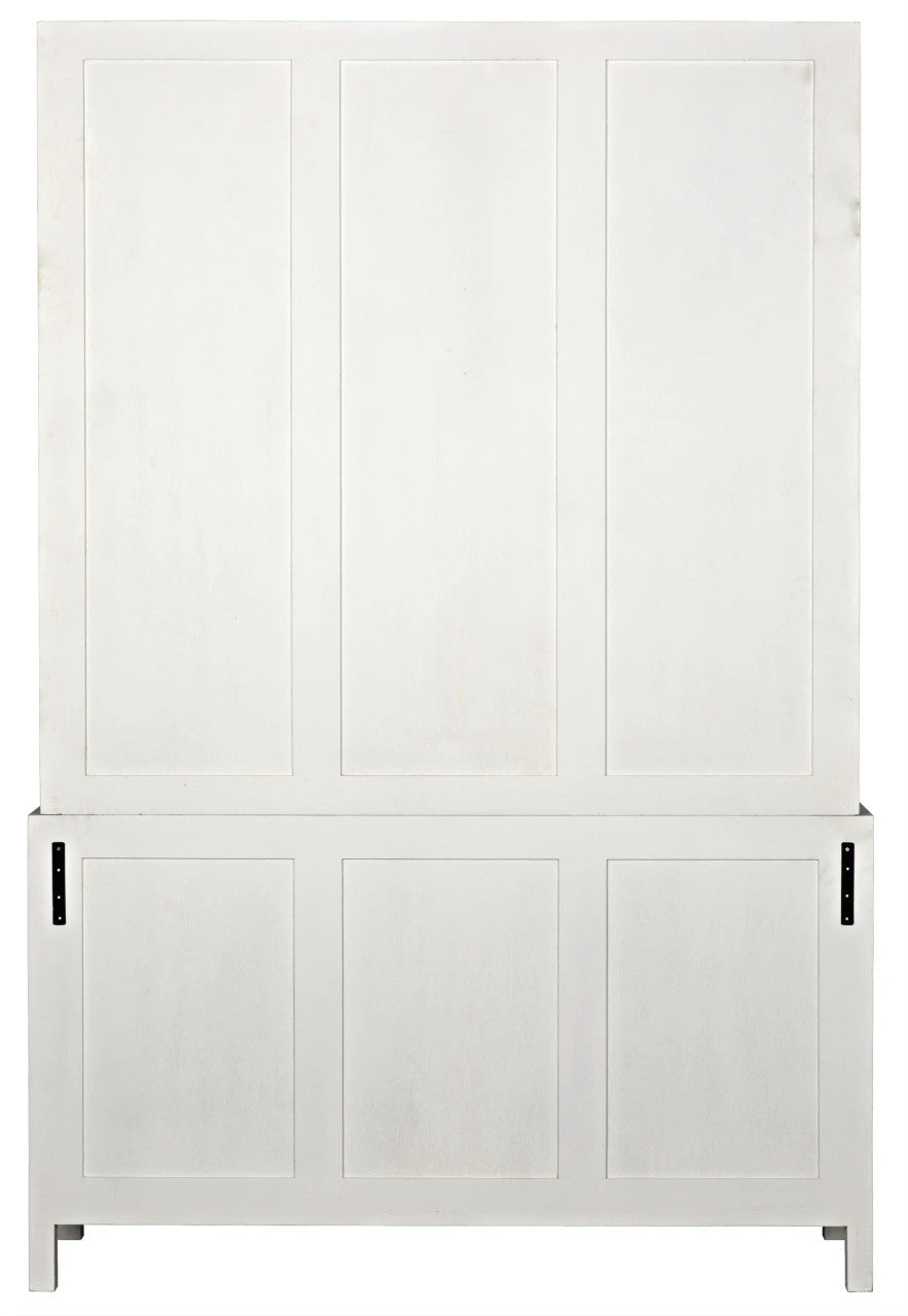 Noir Colonial Hutch in White Wash GARM119WH