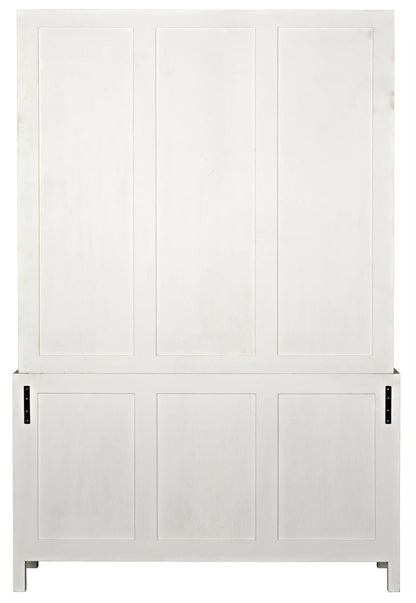 Noir Colonial Hutch in White Wash GARM119WH