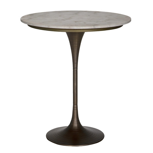 Noir Joni Bar Table, Aged Brass in Aged Brass GBAR006AB-36