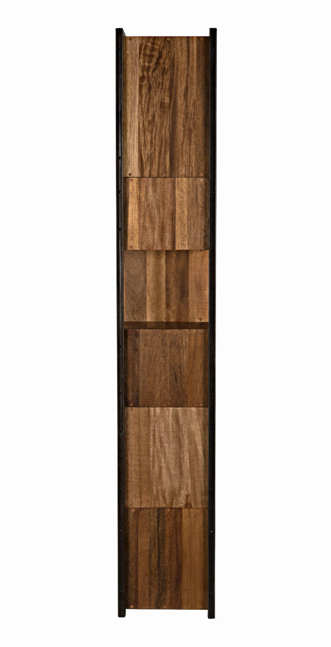 Noir Bauhaus Bookcase in Dark Walnut GBCS130