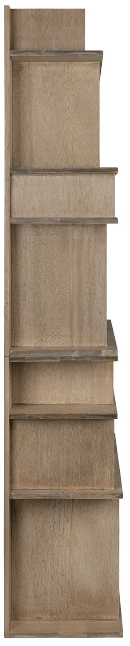 Noir Rashi Bookcase in Washed Walnut GBCS196WAW