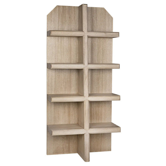 Noir Pearce Bookcase in Washed Walnut GBCS202WAW