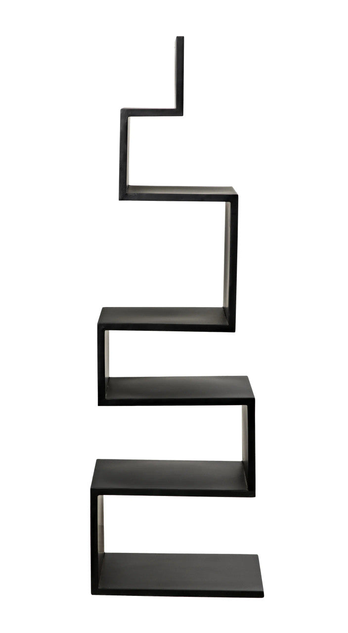 Noir Laszlo Bookcase in Matte Black GBCS203MTB