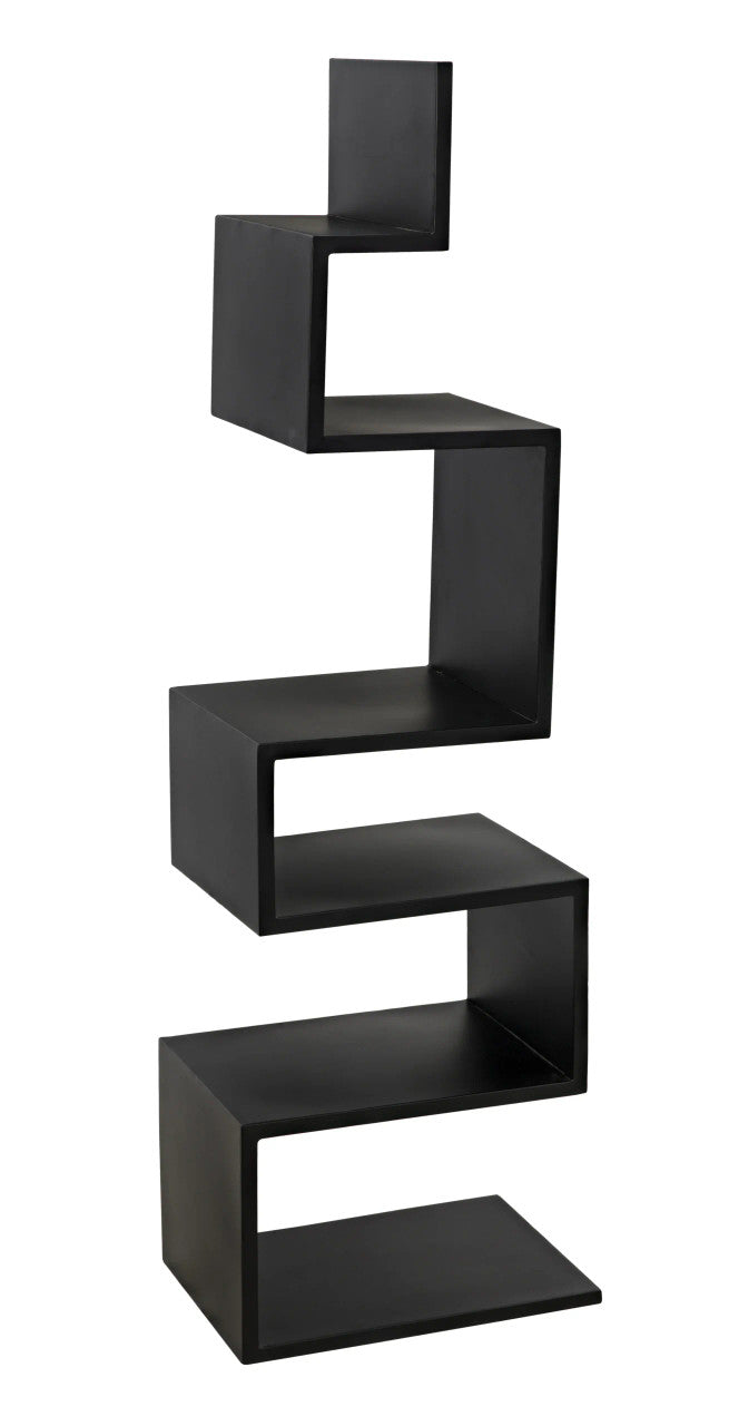 Noir Laszlo Bookcase in Matte Black GBCS203MTB