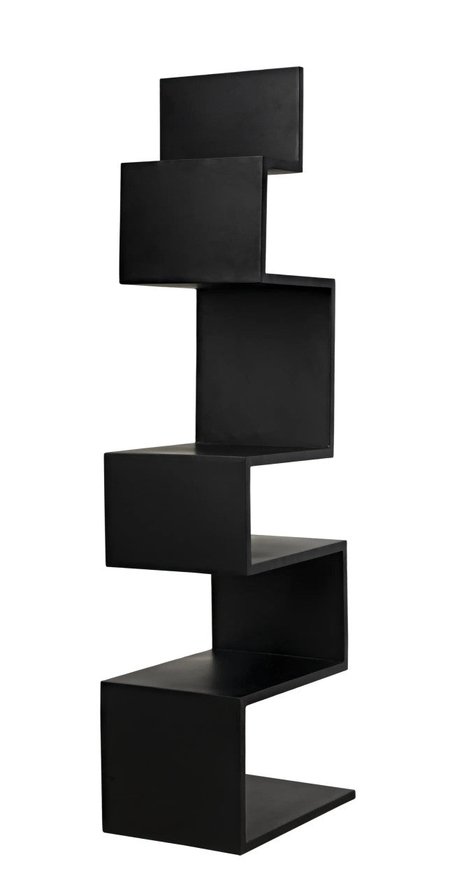 Noir Laszlo Bookcase in Matte Black GBCS203MTB