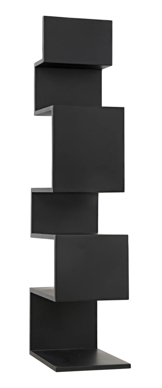 Noir Laszlo Bookcase in Matte Black GBCS203MTB