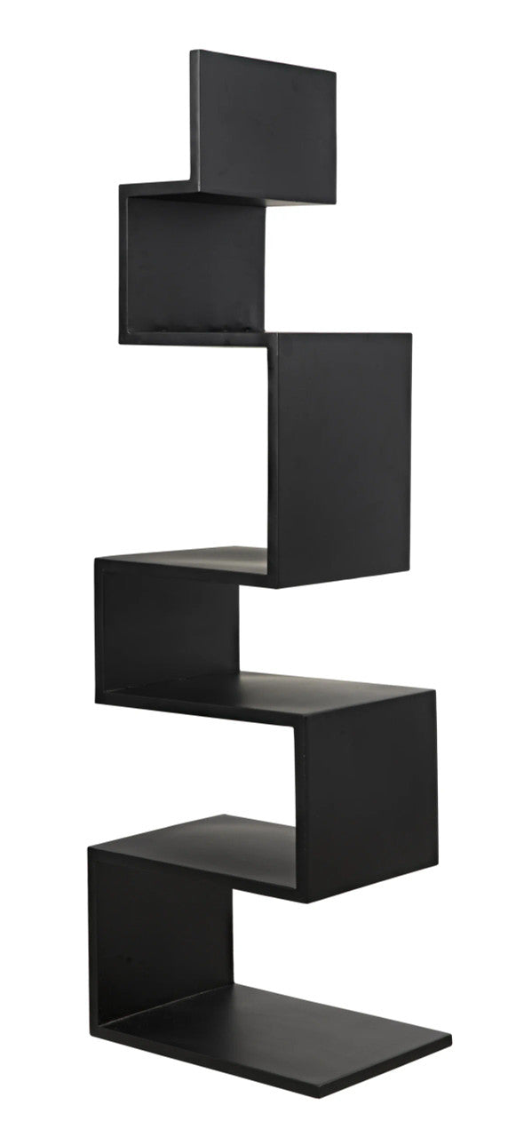 Noir Laszlo Bookcase in Matte Black GBCS203MTB