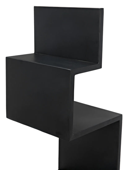 Noir Laszlo Bookcase in Matte Black GBCS203MTB