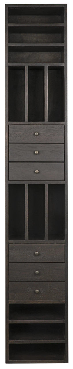 Noir Tubula Bookcase in Ebony Walnut GBCS208EB