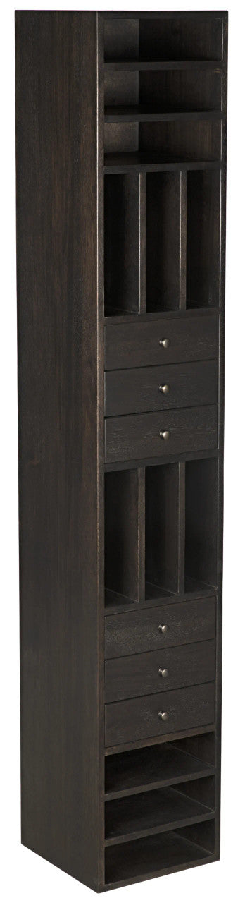 Noir Tubula Bookcase in Ebony Walnut GBCS208EB