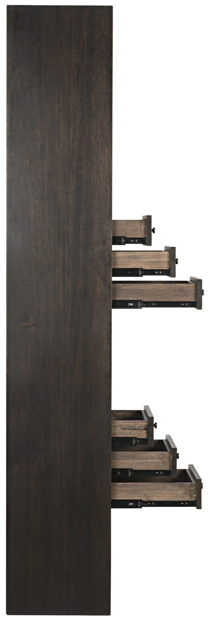 Noir Tubula Bookcase in Ebony Walnut GBCS208EB