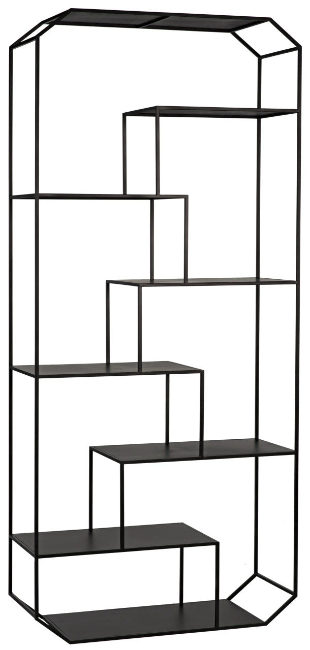 Noir Marquise Bookcase in Matte Black GBCS218MTB