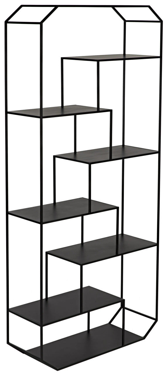 Noir Marquise Bookcase in Matte Black GBCS218MTB