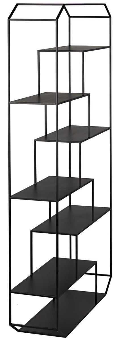 Noir Marquise Bookcase in Matte Black GBCS218MTB