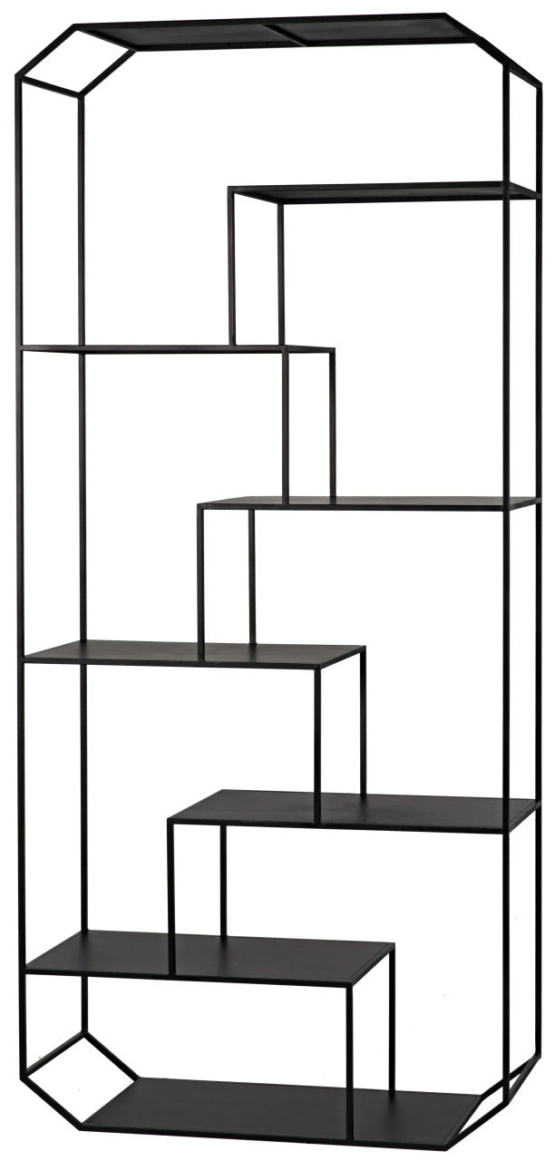 Noir Marquise Bookcase in Matte Black GBCS218MTB