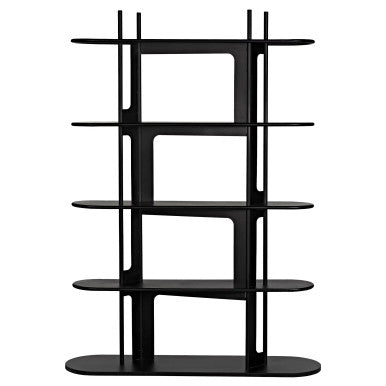 Noir Ochoa Bookcase in Matte Black GBCS226MTB