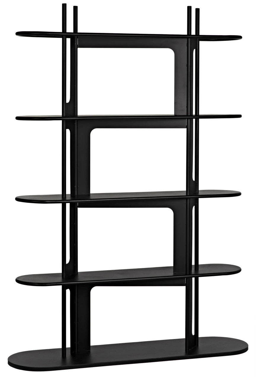 Noir Ochoa Bookcase in Matte Black GBCS226MTB