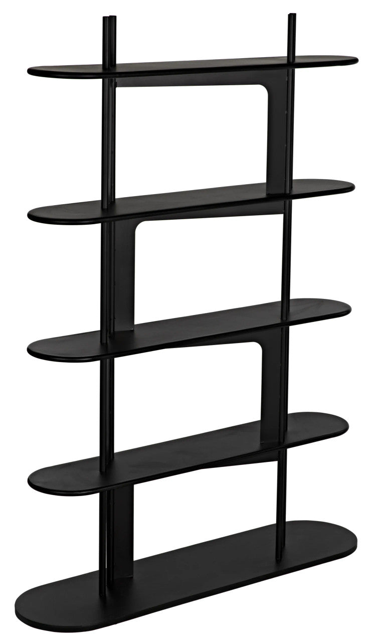 Noir Ochoa Bookcase in Matte Black GBCS226MTB