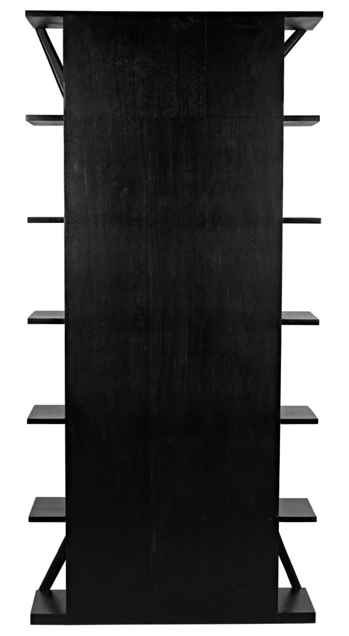 Noir Vetra Bookcase in Hand Rubbed Black GBCS228HB