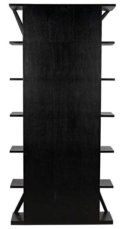 Noir Vetra Bookcase in Hand Rubbed Black GBCS228HB