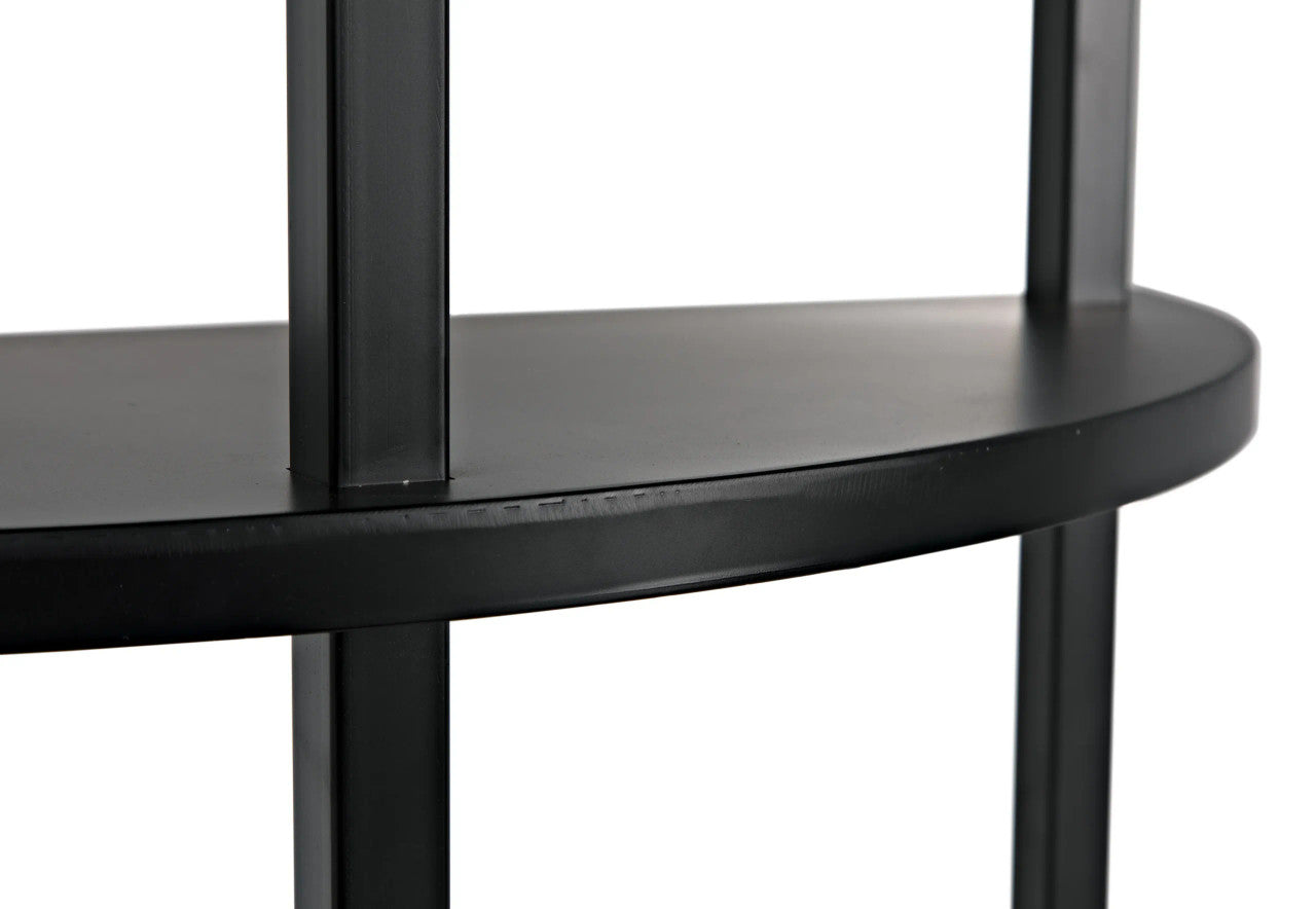 Noir Spago Bookcase in Matte Black GBCS234MTB