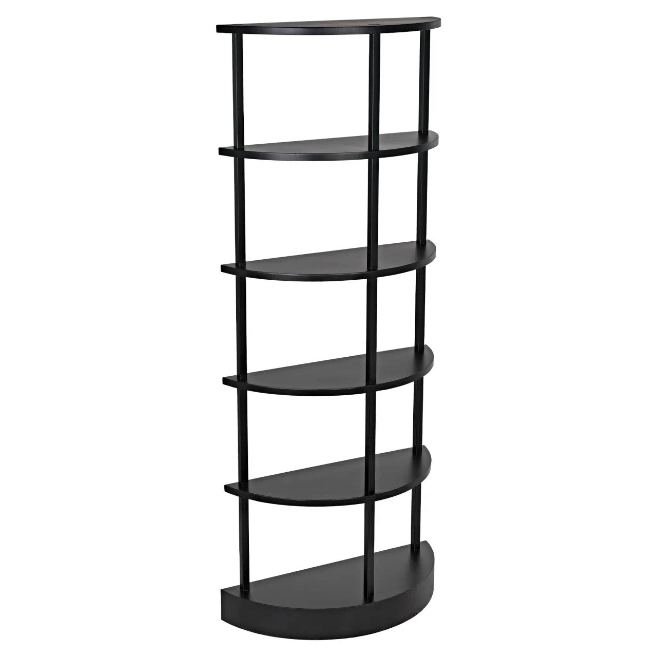 Noir Spago Bookcase in Matte Black GBCS234MTB