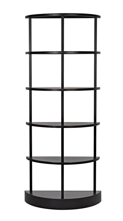 Noir Spago Bookcase in Matte Black GBCS234MTB