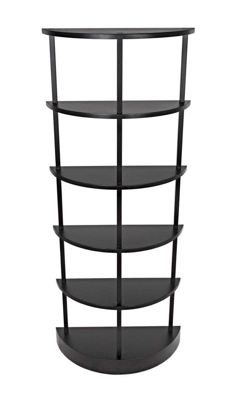 Noir Spago Bookcase in Matte Black GBCS234MTB