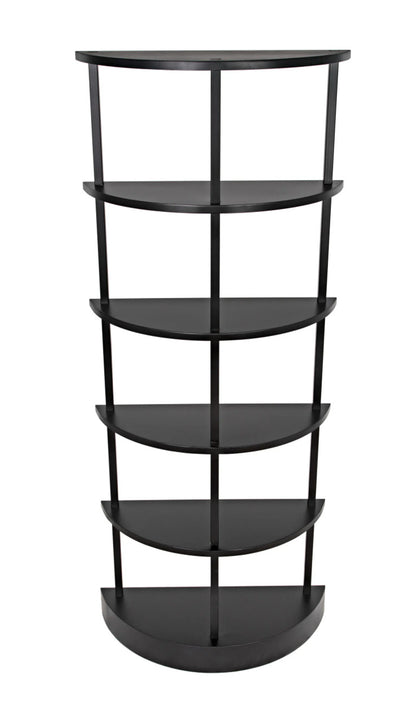 Noir Spago Bookcase in Matte Black GBCS234MTB