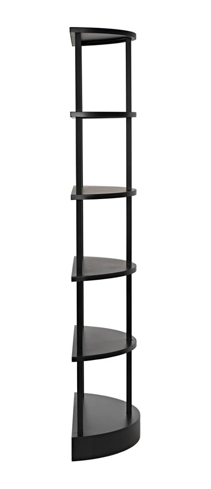 Noir Spago Bookcase in Matte Black GBCS234MTB