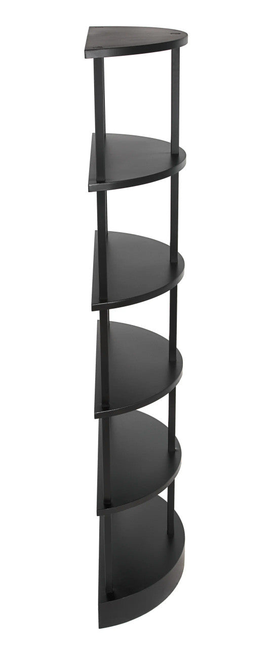 Noir Spago Bookcase in Matte Black GBCS234MTB