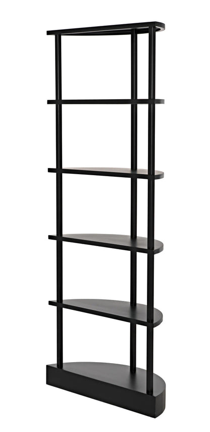 Noir Spago Bookcase in Matte Black GBCS234MTB