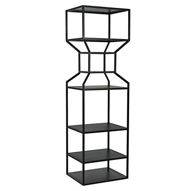 Noir Downtown A Bookcase in Matte Black GBCS235MTB