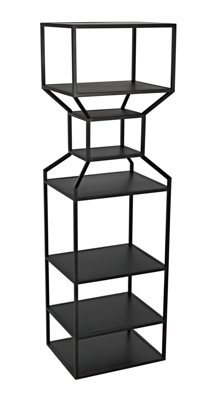 Noir Downtown A Bookcase in Matte Black GBCS235MTB