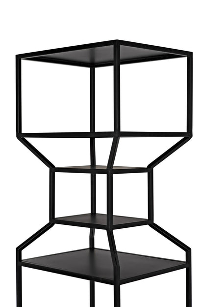 Noir Downtown A Bookcase in Matte Black GBCS235MTB