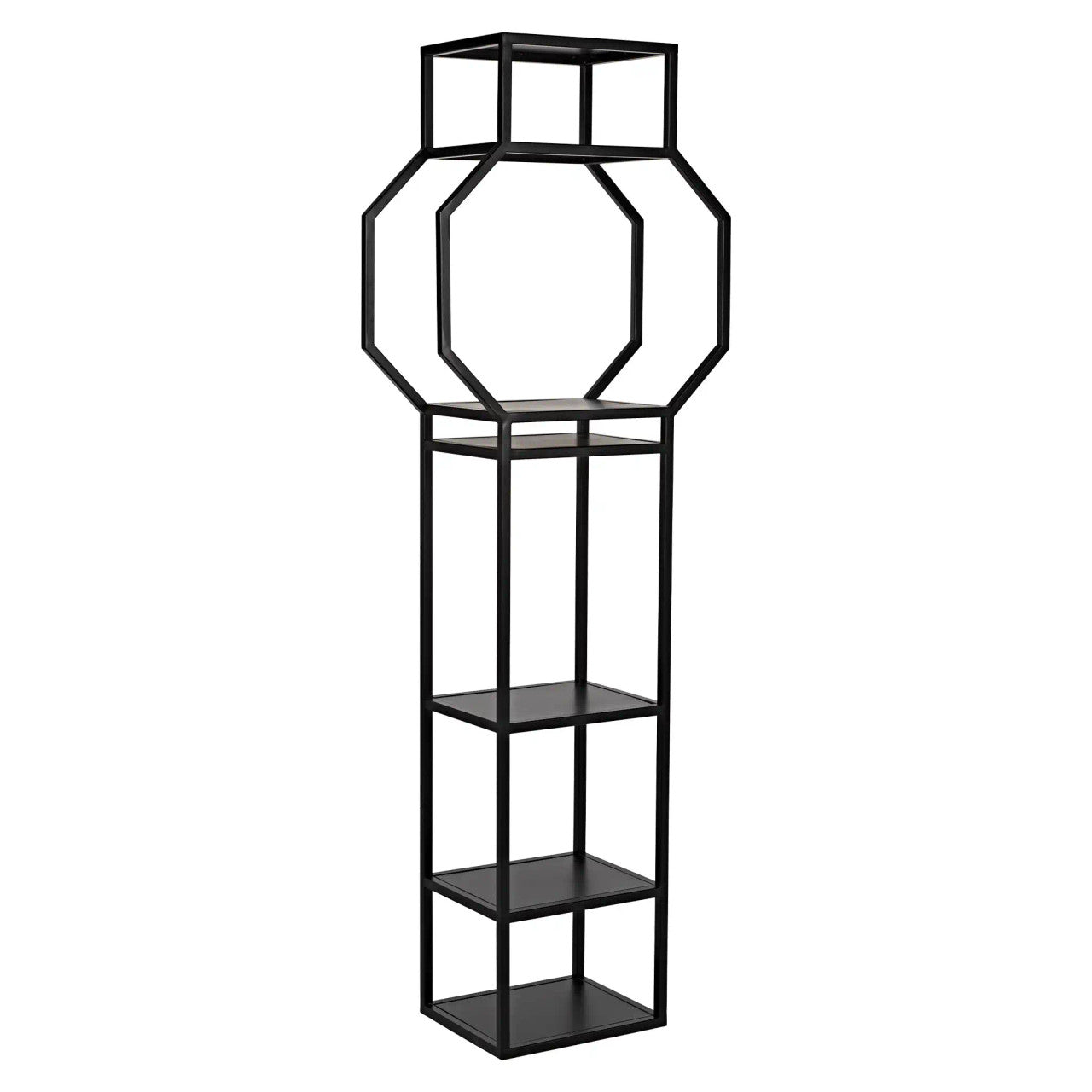 Noir Downtown B Bookcase in Matte Black GBCS236MTB