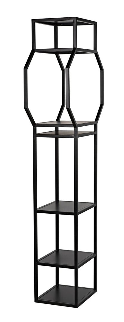 Noir Downtown B Bookcase in Matte Black GBCS236MTB