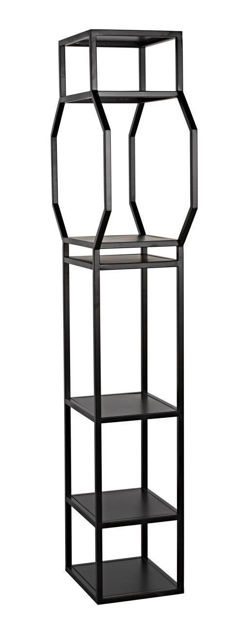 Noir Downtown B Bookcase in Matte Black GBCS236MTB