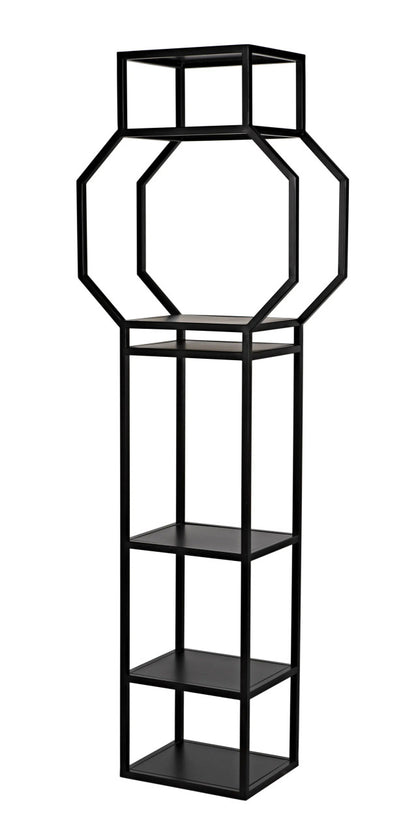 Noir Downtown B Bookcase in Matte Black GBCS236MTB